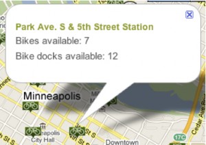 NiceRide BikeDock Availability